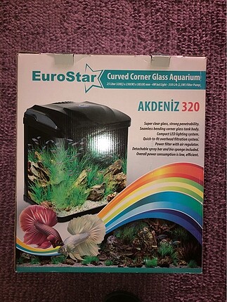 Çok az kullanılmış her şeyi tam başlangıç için akvaryum seti