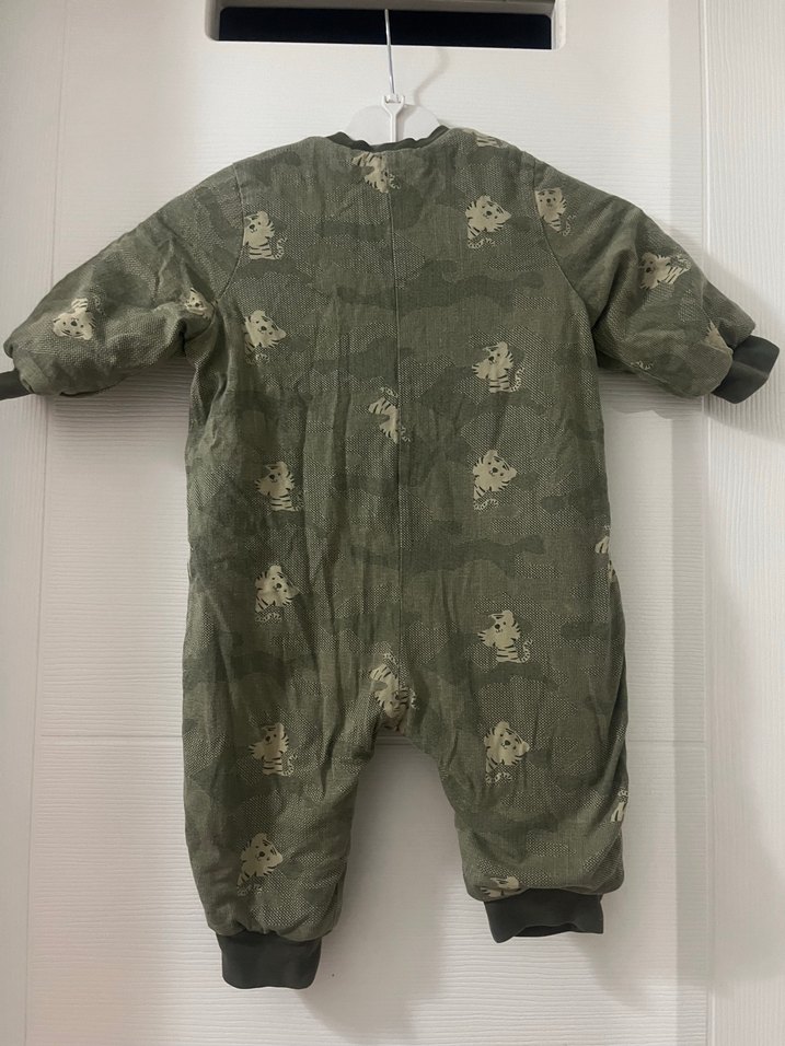 Kahverengi Kamuflaj Fermuarlı Bebek uyku Tulumu - Görsel 2