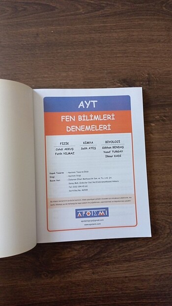 Ayt fen denemeleri