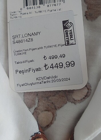 m Beden beyaz Renk Pijama