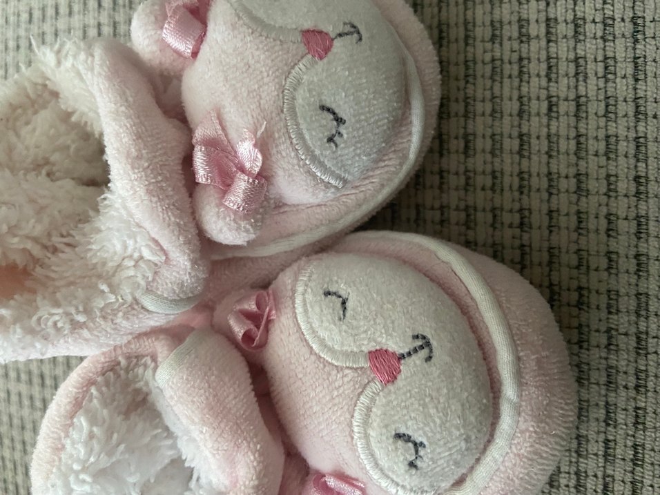 Kız Çocuk Pembe Nakışlı Sıcak Ev Terliği panduf - Görsel 2