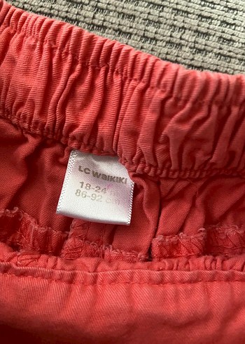 Pembe Keten Kız Çocuk Fırfırlı Şort - Görsel 2