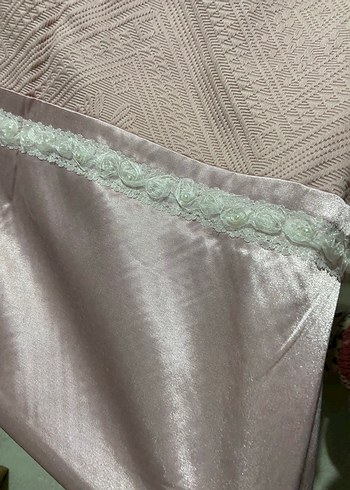 Nakışlı pudra pembe Yatak Örtüsü - Görsel 8