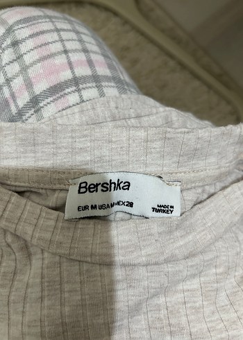 Bershka Bej Fitilli Uzun Kollu bluz