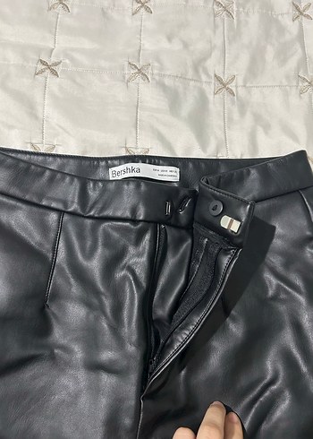 Deri Siyah Kadın Pantolon - Görsel 4