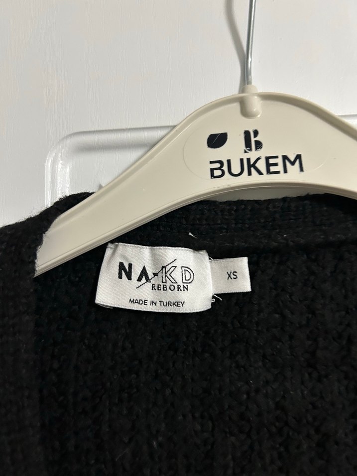 Siyah Örgü Kadın Hırka - Görsel 3