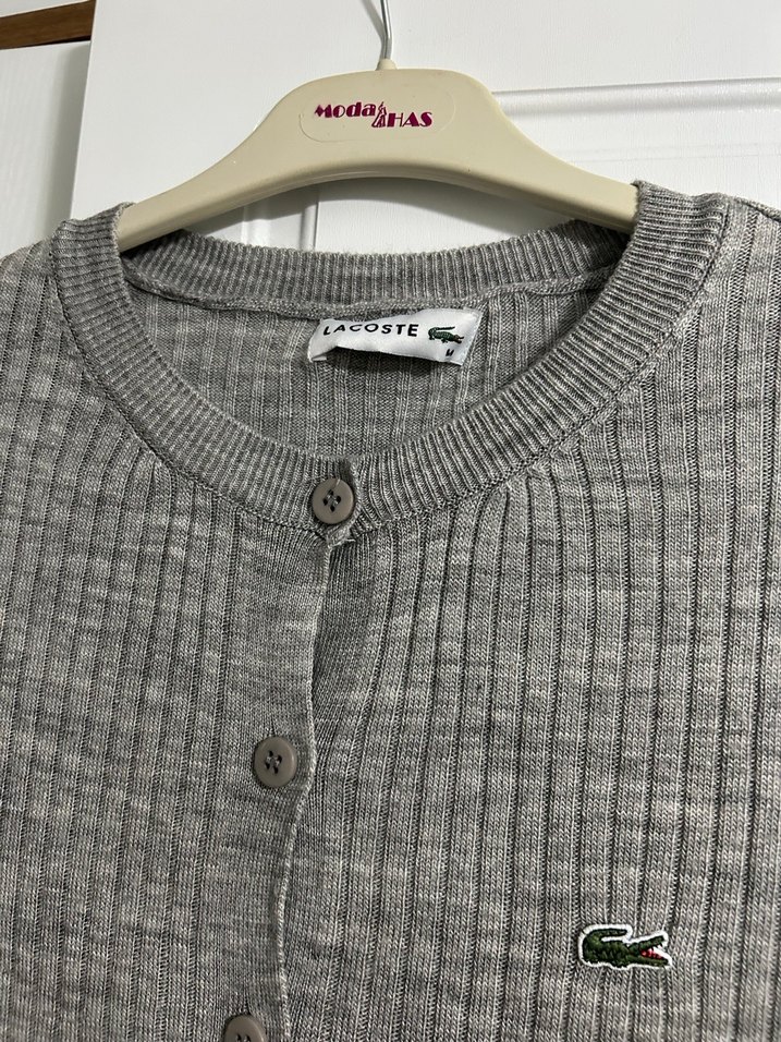 Gri Düğmeli Erkek Triko Hırka - Görsel 2