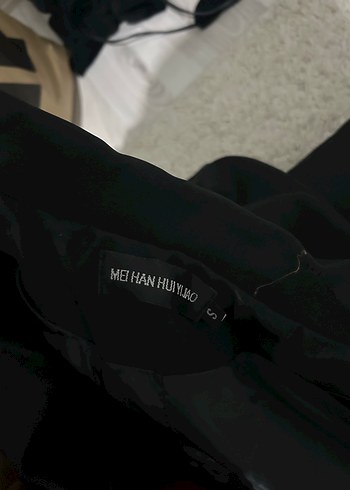 Kadın Siyah Düğmeli Midi Blazer Ceket - Görsel 2