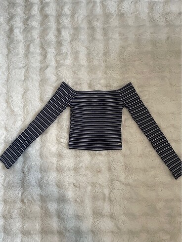 Pull bear düşük omuzlu uzun kollu üst