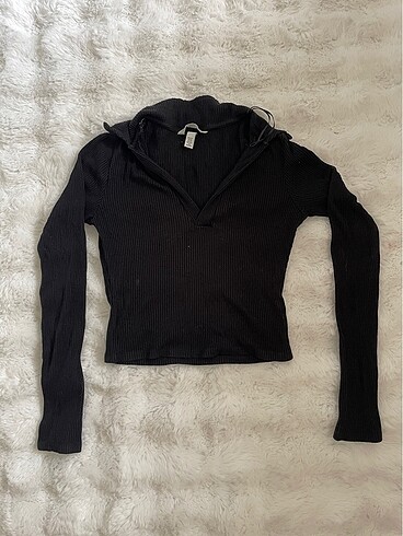 H&M uzun kollu v yaka bluz