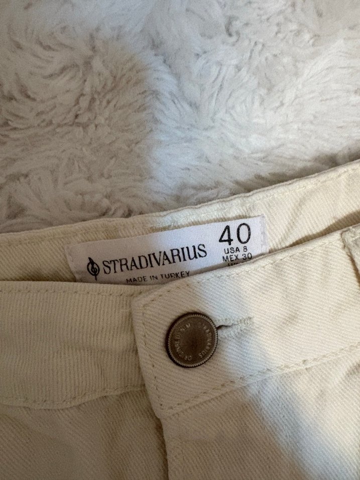 Stradivarius Beyaz Jean - Görsel 2