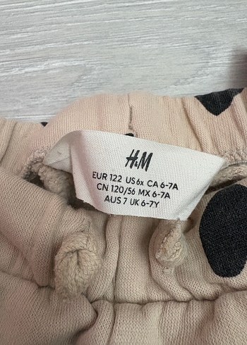 H&M Bej Kalp Desenli Kız çocuk Eşofman