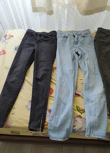 36 Beden siyah Renk 4 adet pantolon