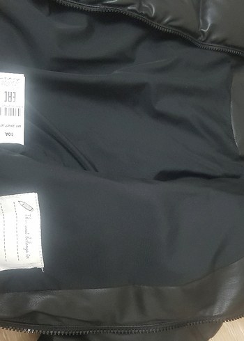 9-12 Ay Beden siyah Renk B&G Store Tyess Çocuk Deri Mont
