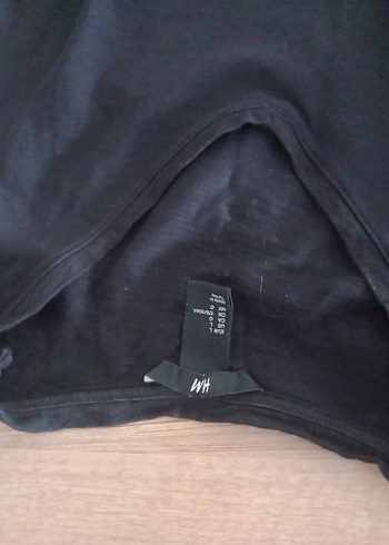 H&M Siyah uzun penye elbise, Rahat Kesim,V yaka,kolsuz