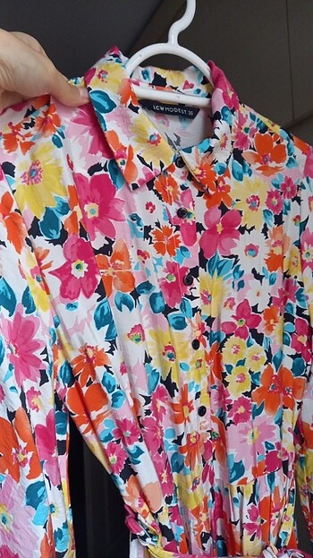 36 Beden LCW modest renkli çiçekli elbise