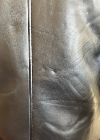 Tokalı Siyah Deri Biker Kadın Ceket - Görsel 8