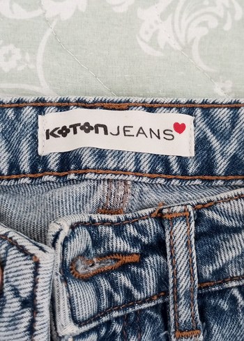 Koton Düğmeli Eşofman Kesim Kadın Kot Pantolon