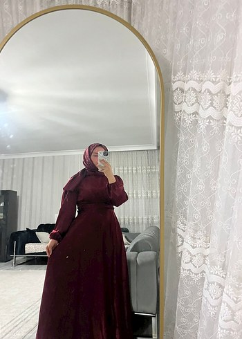 Abiye Tesettür Saten Abiye