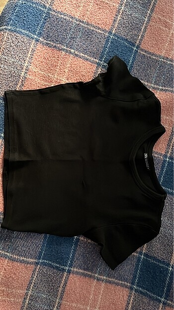 Zara siyah basic crop