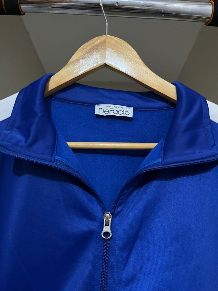 Mavi Fermuarlı Spor Kadın Ceket - Görsel 2