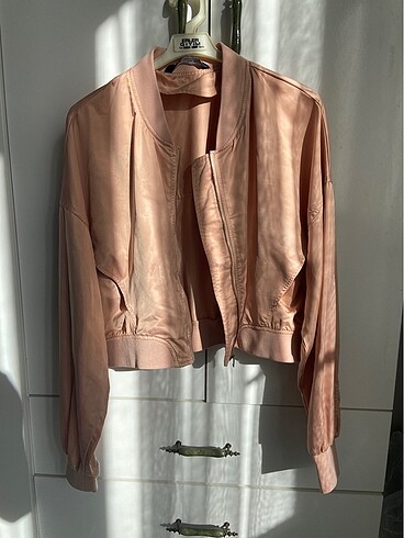 Zara saten bomber ceket