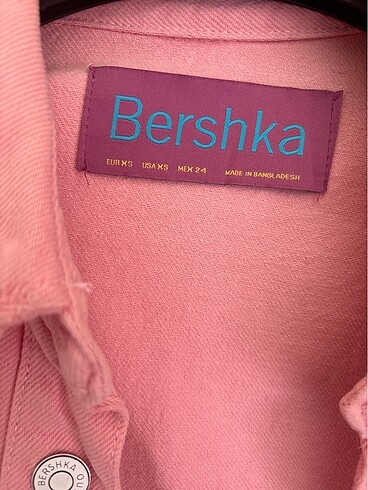 Bershka Pembe jean gömlek