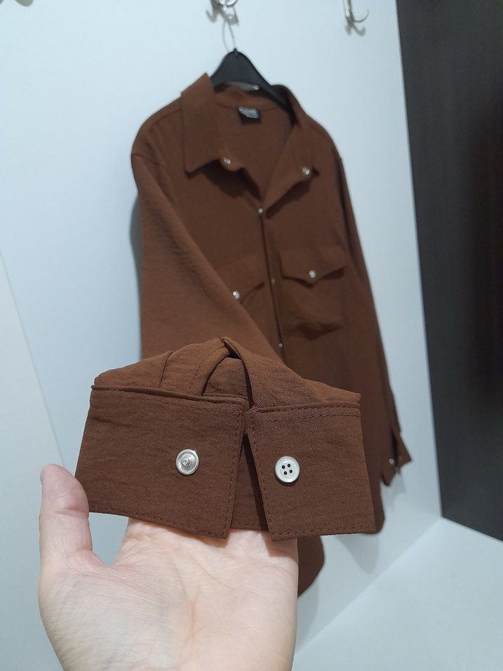 uzun cepli gömlek - Görsel 5