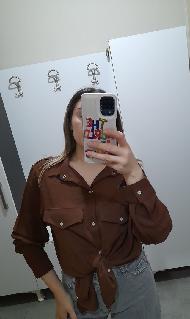 uzun cepli gömlek - Görsel 3