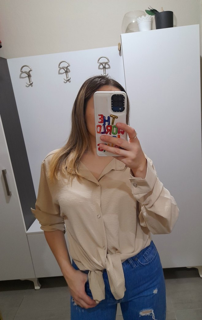 uzun Kollu uzun gömlek - Görsel 3