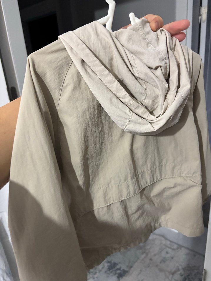 Bej Kısa Fermuarlı Kadın Ceket - Görsel 2