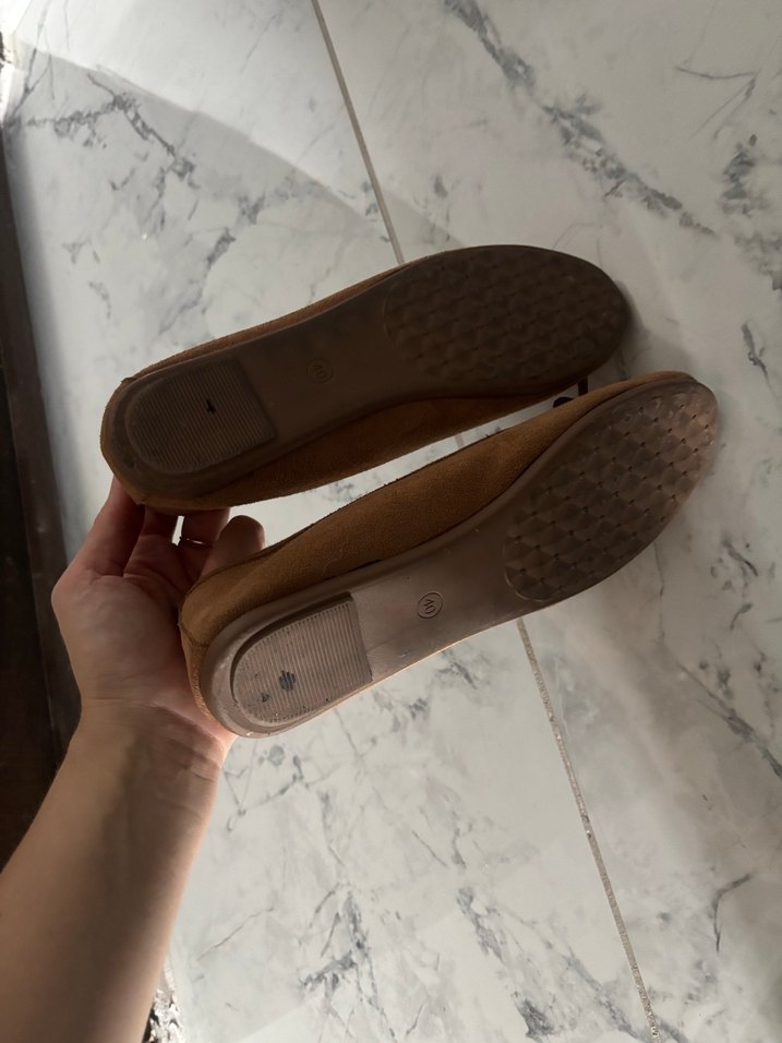 Bej Süet Kadın Blok Topuklu Babet - Görsel 3