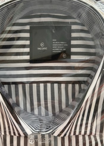 Theory Gri Zebra Desenli Uzun Kollu Erkek Gömlek