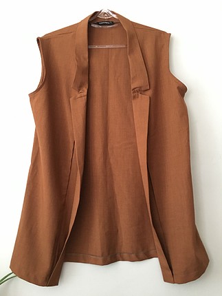 Camel rengi yelek 
