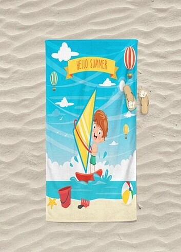 Özdilek Surfing Köpek Balığı Erkek Plaj Banyo Havlusu 