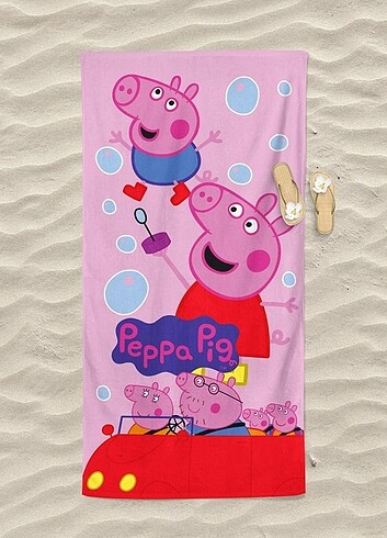 Peppega Pig Plaj Banyo Havlusu 