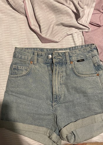 Kadın mavi Denim Mini Şort