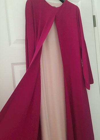 Bordo Uzun Kollu Salaş Kadın Elbise 44 46 uyumlu - Görsel 2