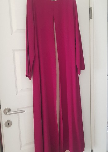 Bordo Uzun Kollu Salaş Kadın Elbise 44 46 uyumlu - Görsel 3