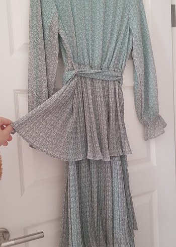 Uzun Pilili Kadın Elbise - Görsel 3