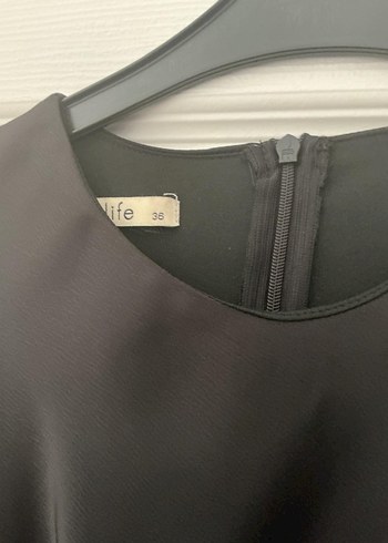 Siyah Drapeli Uzun Kollu abiye - Görsel 3