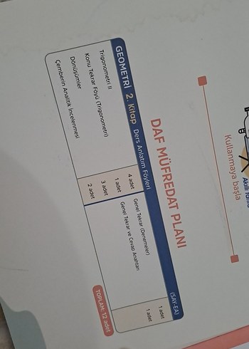 Geometri Ders Anlatım Föyü - Üniversite Hazırlık - Görsel 2