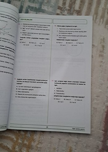 30x20 TYT Fen Bilimleri Denemeleri Kitabı - Görsel 3