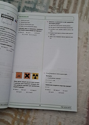 30x20 TYT Fen Bilimleri Denemeleri Kitabı - Görsel 4
