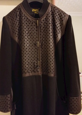 Siyah Süet Uzun Kadın Kaban - Görsel 3