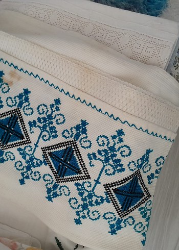 Nakışlı El İş Kanevice Örtü - Görsel 8