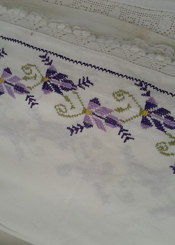 Nakışlı El İş Kanevice Örtü - Görsel 5