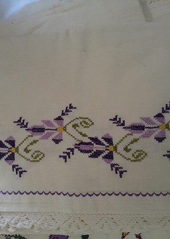 Nakışlı El İş Kanevice Örtü - Görsel 2