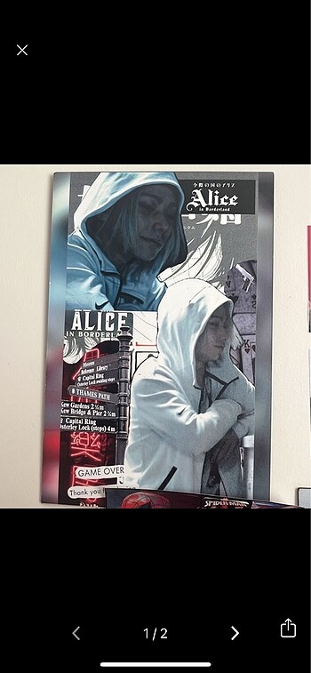 Alice in borderland ahşap tablo Chisiya