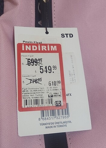  Beden pembe Renk Lumberjack sırt çantası 